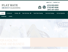 Tablet Screenshot of flatrateairductcleaning.com